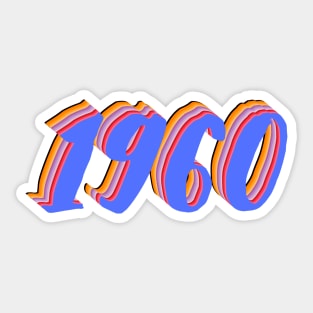 1960 Birthday Gift T-Shirt Sticker